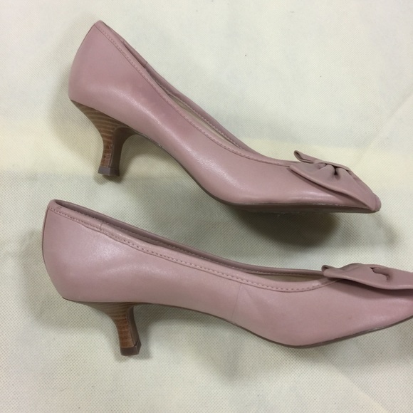 Franco Sarto pink bow peep toe heel - Picture 3 of 6